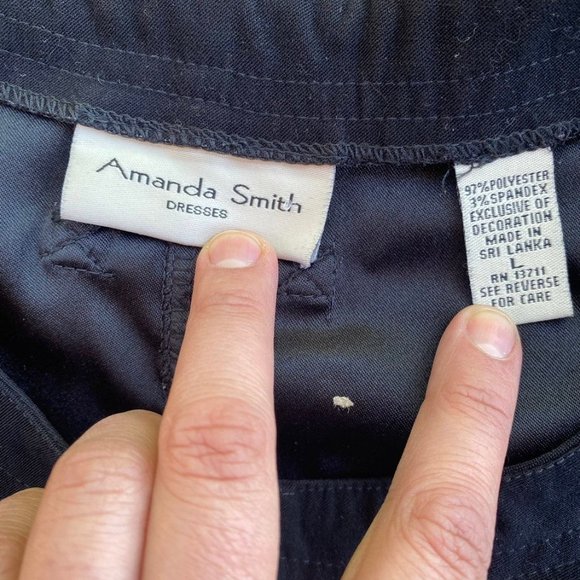 Vintage Black Overall Maxi Dress Size Large - Picture 3 of 4